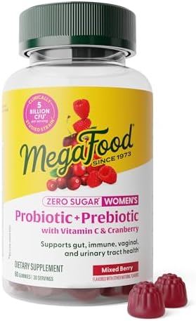 Gomitas Veganas MegaFood para Mujeres con Probióticos y Prebióticos - Sin Azúcar, Vitamina C y Arándano - Apoya Salud Inmunológica, Vaginal y - imagen 1