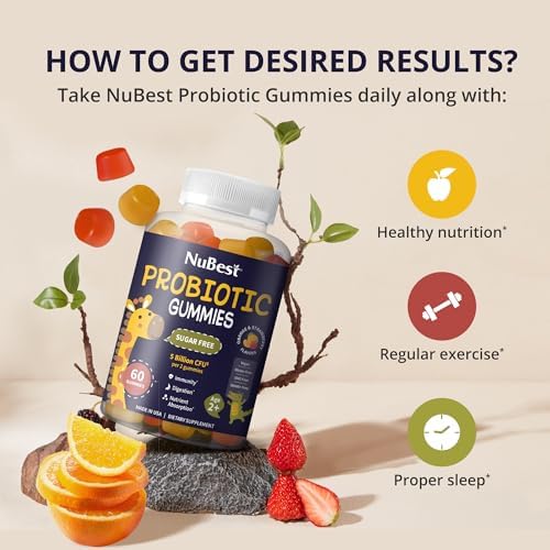 Gomitas Probióticas NuBest Diarias para Niños y Adolescentes con 5 Mil Millones de CFUs | Apoya la Salud Inmunológica, Digestiva y del Intestino | - imagen 6
