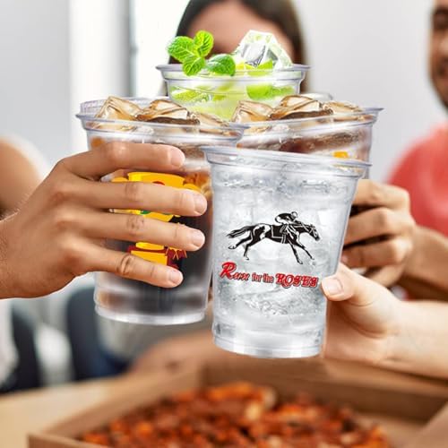 ANYMONYPF 40 Pzs Vasos Desechables para Fiesta Derby Day de Carreras de Caballos, Transparentes de 12 OZ para Decoraciones y Suministros - imagen 7