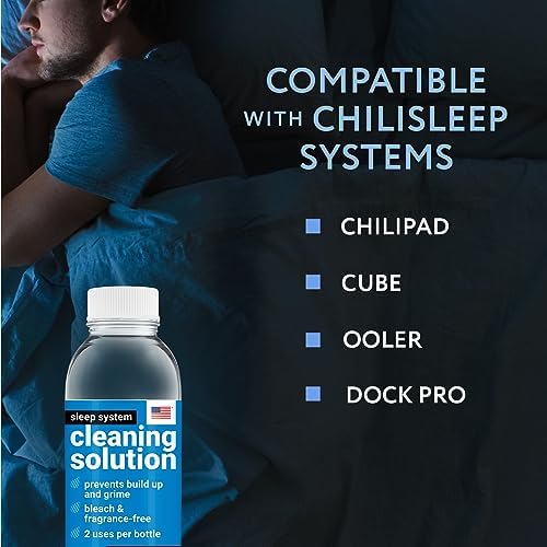 Solución de limpieza IMPRESA para sistemas de sueño compatible con ChiliPad, OOLER y Dock Pro - Paquete de 3, 2 Fl Oz - Sin fragancia, limpieza sin - imagen 3