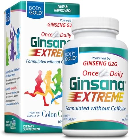 Body Gold Ginsana Energía | Extracto de Ginseng Panax con Mezcla Herbal Energizante para Enfoque y Resistencia | Schizandra, Eleuterococo y Té Verde - imagen 1