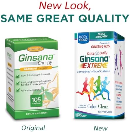 Body Gold Ginsana Energía | Extracto de Ginseng Panax con Mezcla Herbal Energizante para Enfoque y Resistencia | Schizandra, Eleuterococo y Té Verde - imagen 2