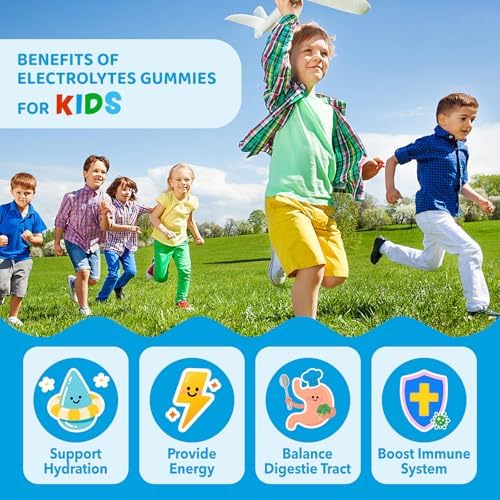 Gomitas Electrolíticas para Hidratación, Sabor Naranja, Veganas, 60 Chicles para Niños y Adultos Mayores, con Potasio, Magnesio, Calcio y Sodio - imagen 3