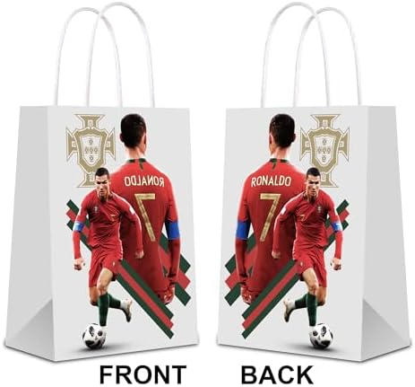 Mukity 24 Piezas de Bolsas de Regalo para Fiesta de Fútbol - Tote de Dulces para Niños - Paquetes de Favor de Papel para Decoración de Cumpleaños - imagen 5