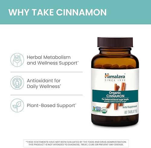 Cinnamon Orgánico Himalaya, Suplementos de Canela, 30 Días - Apoyo Herbal para el Metabolismo de Glucosa - USDA Orgánico, No GMO, Vegano, Sin Gluten, - imagen 4