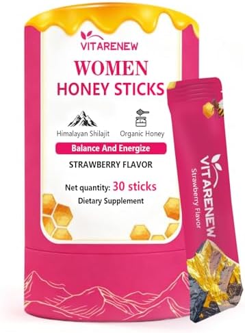 Palitos de Miel Shilajit para Mujeres con Shatavari y Azafrán | 75%+ Ácido Fúlvico y 85+ Minerales Traza para Equilibrio Hormonal, Energía, Enfoque y - imagen 1