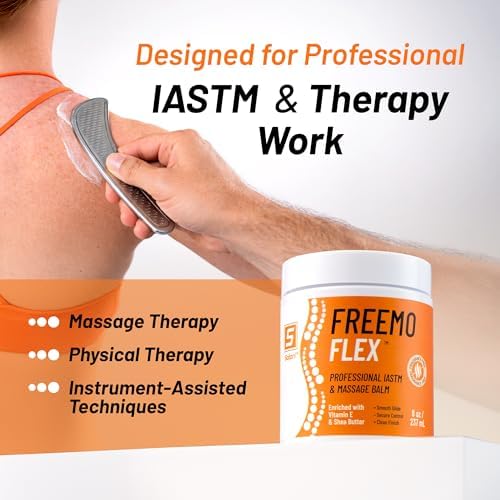 Crema Profesional Freemo Flex para Masaje IASTM, Terapia de Masaje y Fisioterapia – Bálsamo Emoliente para Herramientas y Manos – con Vitamina E y - imagen 2