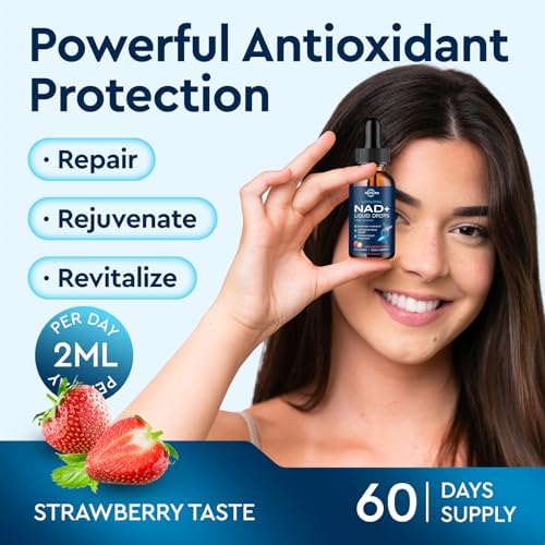 Suplemento Liposomal de NAD ReviNutra - Gotas Líquidas de 1200mg NAD+ para Hombres y Mujeres, Nicotinamida con Resveratrol, PQQ, CoQ10, Quercetina - imagen 6