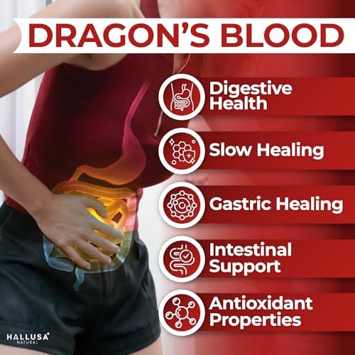Cápsulas de Sangre de Dragón 1000mg, Extracto de Croton Lechleri, Soporte Natural para Digestión, Cicatrización de Piel, 60 Contadores - imagen 2