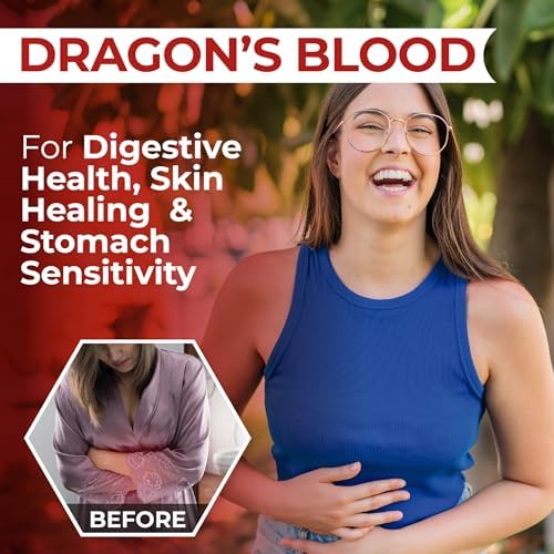 Cápsulas de Sangre de Dragón 1000mg, Extracto de Croton Lechleri, Soporte Natural para Digestión, Cicatrización de Piel, 60 Contadores - imagen 8