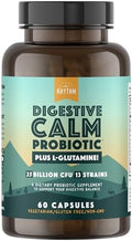 Natural Rhythm Probiotico Digestivo Calm + L-Glutamina – 25 Mil Millones CFU, 13 Cepas, Suplemento para Digestión e Inmunidad, Cápsulas Vegetarianas - imagen 1