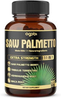 Cápsulas 11 en 1 de Saw Palmetto con Ashwagandha, Cúrcuma, Tribulus, Maca, Té Verde, Jengibre, Albahaca Sagrada y Más - Soporte Saludable para - imagen 1