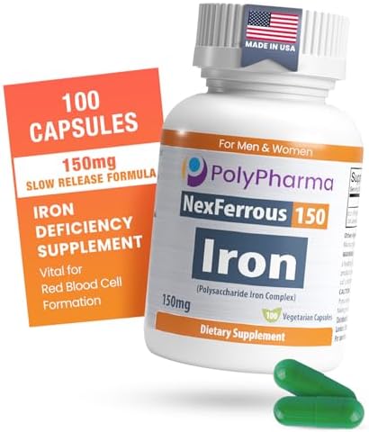 Complejo de Hierro de Polisacáridos 150mg para Apoyo en Anemia - Prevención y Tratamiento de Deficiencia de Hierro, Favorece la Formación de Glóbulos - imagen 1