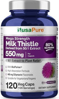 Cápsulas de Cardo Mariano NusaPure, 550 mg, 120 Veganas (Sin OGM, Veganas) - imagen 1