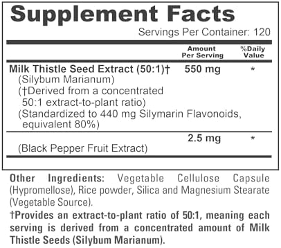 Cápsulas de Cardo Mariano NusaPure, 550 mg, 120 Veganas (Sin OGM, Veganas) - imagen 4
