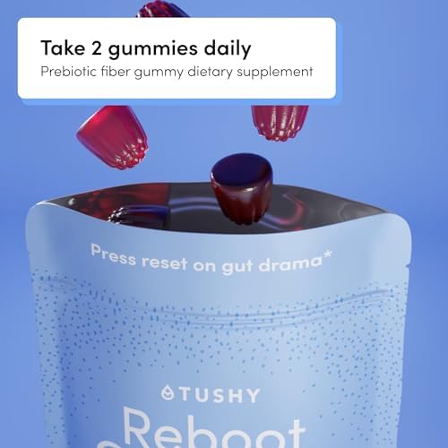 Gomitas Veganas TUSHY Reboot de Fibra - Reset Digestivo Diario para Inflamación, Regularidad y Salud Digestiva. 4g de Fibra Prebiótica en Sabor - imagen 6
