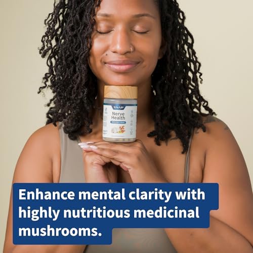 Suplemento para la Salud Nerviosa Snap Supplements con Melena de León, Cúrcuma Orgánica y Hierbas – Suplemento para Neuropatía, Claridad Mental y - imagen 4