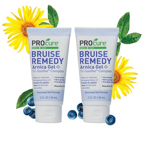 Gel para moretones PROcure con Arnica y MSM – Libre de parabenos, sin fragancia, para moretones, venas de araña y decoloración de la piel – Paquete - imagen 2