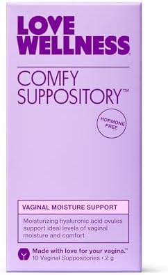 Suplemento Comfy de Love Wellness | Supositorio Vaginal Hidratante | Libre de Hormonas con Ácido Hialurónico y Hongo Tremella para la Sequedad - imagen 1