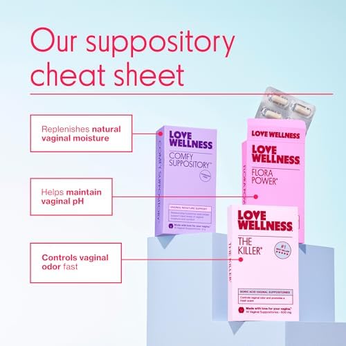 Suplemento Comfy de Love Wellness | Supositorio Vaginal Hidratante | Libre de Hormonas con Ácido Hialurónico y Hongo Tremella para la Sequedad - imagen 8