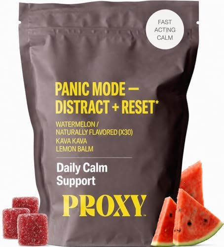 Gomitas PROXY para Alivio Rápido del Estrés | Relajación Mental Natural con Kava Kava y Bálamo de Limón | Sabor Natural a Sandía (30 piezas) - imagen 1