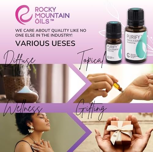 Mezcla de Aceites Esenciales Purify de Rocky Mountain Oils 15ml - Orgánica, 100% Pura con Hierba Limón, Romero, Lavanda, Mirto, Citronela y Árbol de - imagen 4