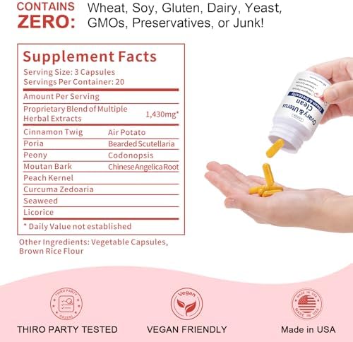 Lunza Suplemento Femenino para el Equilibrio y Confort Mensual, Apoya Ciclos Saludables y Bienestar Reproductivo, 60 Cápsulas Veganas - imagen 4