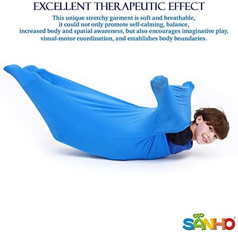 Calcetín Sensorial Premium SANHO, Versión Actualizada, Mediano, 50 L x 24 W, Ideal para altura: 46-54, Azul - imagen 3