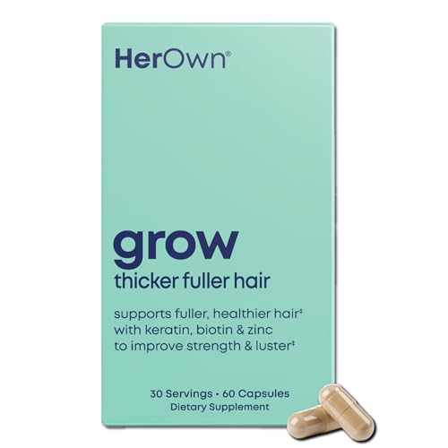Cápsulas Her Own Grow, Suplemento de Crecimiento para Cabello, Piel y Uñas, Biotina, Colágeno y Ácido Hialurónico, 60 Cápsulas - imagen 3