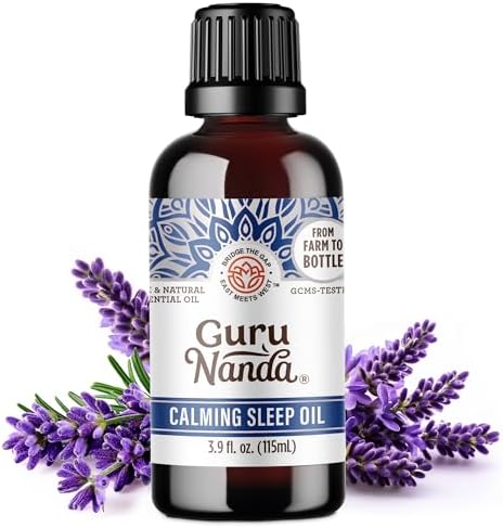 Aceite Esencial GuruNanda para Sueño Calmante, Mezcla 100% Natural, Pura y Sin Diluir, Promueve Relajación y Sueño Reparador, 3.9 fl oz - imagen 1