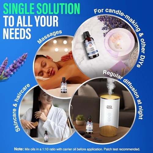 Aceite Esencial GuruNanda para Sueño Calmante, Mezcla 100% Natural, Pura y Sin Diluir, Promueve Relajación y Sueño Reparador, 3.9 fl oz - imagen 4