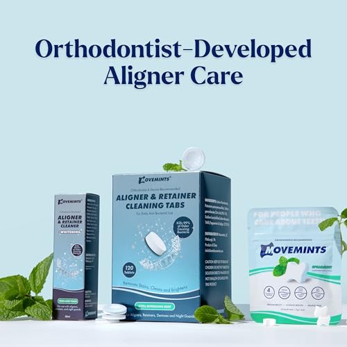Tabletas Limpiadoras Movemints para Alineadores, Retenedores, Dentaduras y Protectores Nocturnos – Compatibles con Ultrasonido – 120 Piezas, Sabor - imagen 3