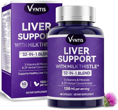 VYNTIS Suplemento Detox y Reparador de Hígado 32 en 1 - Apoyo Hepático con Cardo Mariano, Extracto de Alcachofa, Raíz de Diente de León y Polvo de - imagen 1