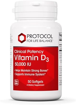 Protocol Vitamina D3 50000 UI - Apoyo Inmunológico, Huesos y Dientes Saludables - 50 Softgels - imagen 1