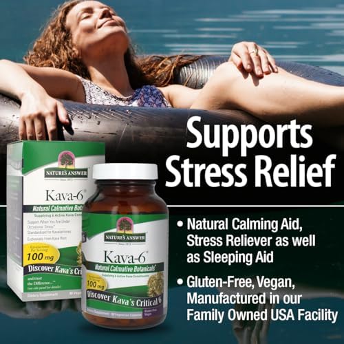 Kava en Polvo de Nature's Answer 90 Cápsulas - Apoyo para el Ánimo y Estrés, Libre de Gluten, Vegano, Hecho en EE. UU. - imagen 5