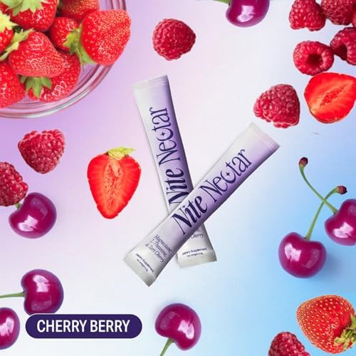 Nite Nectar Polvo de Mocktail de Magnesio Glycinate – Mezcla Relajante con Cereza Ácida y L-Theanina – Promueve Sueño Profundo y Tranquilo – Sin - imagen 3