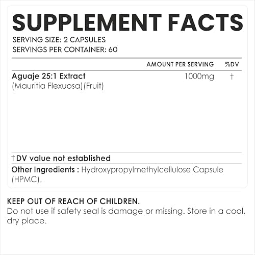 Cápsulas Amalth Aguaje Curves para Mujeres 1000 mg - Suplemento Natural Extra Fuerte de Perú - 120 Cápsulas de Calidad Premium Sin OGM - imagen 2