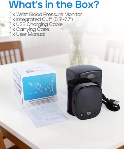 Monitor de Presión Arterial Automático de Muñeca para Uso en Casa, Memoria Dual, Guía de Voz y Lectura de Resultados, Recargable Tipo-C - imagen 8
