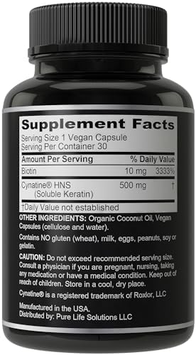 Suplemento para el Crecimiento del Cabello con Queratina y Biotina. Clinicamente Comprobado con Cynatine HNS para Cabello Más Grueso y Saludable. - imagen 6