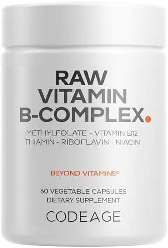Suplemento de Complejo de Vitaminas B Codeage - Vitaminas B Esenciales con Probióticos, Enzimas Digestivas, Frutas y Verduras - Suministro para 2 - imagen 1