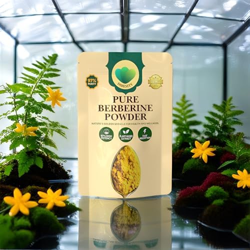 Dibesity Polvo de Berberina 97% Puro | Extracto Vegetal de 100g, Alta Potencia | 500 mg por Porción | Sin Gluten, Vegano, Probado en Laboratorio - imagen 6