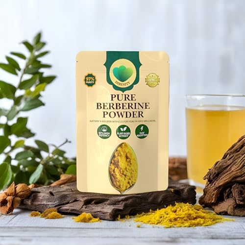 Dibesity Polvo de Berberina 97% Puro | Extracto Vegetal de 100g, Alta Potencia | 500 mg por Porción | Sin Gluten, Vegano, Probado en Laboratorio - imagen 7