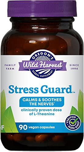 Oregon's Wild Harvest, Suplemento de L-Theanina Stress Guard para Alivio Natural, 90 Cápsulas - imagen 2