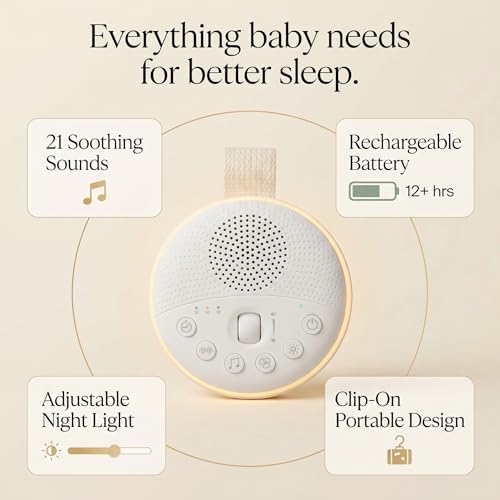 Máquina de Ruido Blanco para Bebés y Adultos con 21 Sonidos Relajantes y Luz Nocturna Ajustable, Recargable y Portátil para Dormir en Casa y Viajes - imagen 5