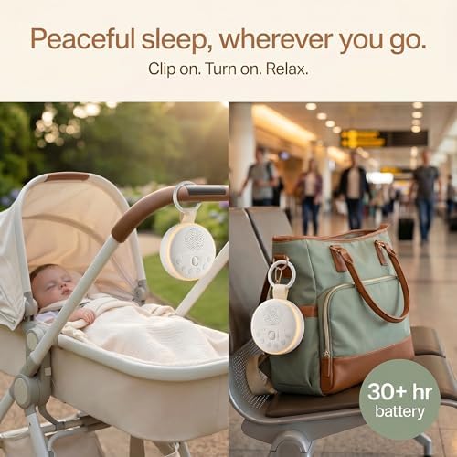 Máquina de Ruido Blanco para Bebés y Adultos con 21 Sonidos Relajantes y Luz Nocturna Ajustable, Recargable y Portátil para Dormir en Casa y Viajes - imagen 6
