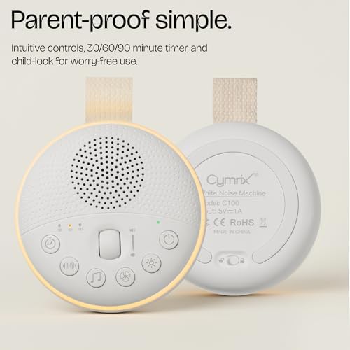 Máquina de Ruido Blanco para Bebés y Adultos con 21 Sonidos Relajantes y Luz Nocturna Ajustable, Recargable y Portátil para Dormir en Casa y Viajes - imagen 8