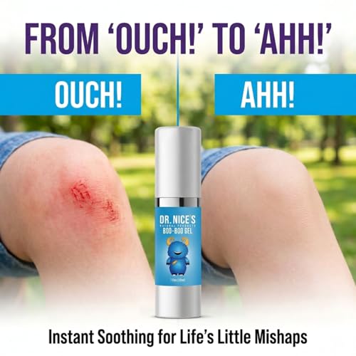 Gel Hidrogel para ros Auxilios DR. NICE para Niños - Alivio Calmante para Cortes, Raspones, Quemaduras y Moretones - Cuidado Natural de la Piel - 30 - imagen 2
