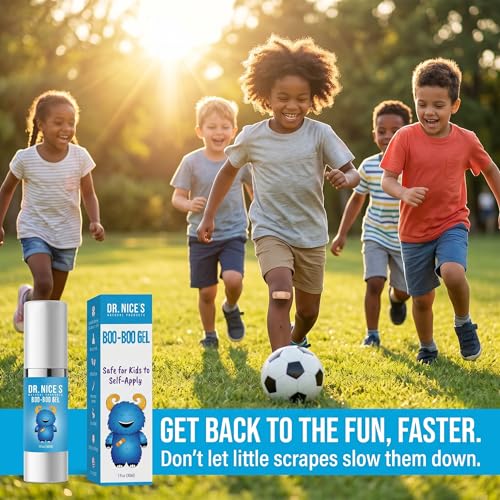Gel Hidrogel para ros Auxilios DR. NICE para Niños - Alivio Calmante para Cortes, Raspones, Quemaduras y Moretones - Cuidado Natural de la Piel - 30 - imagen 5