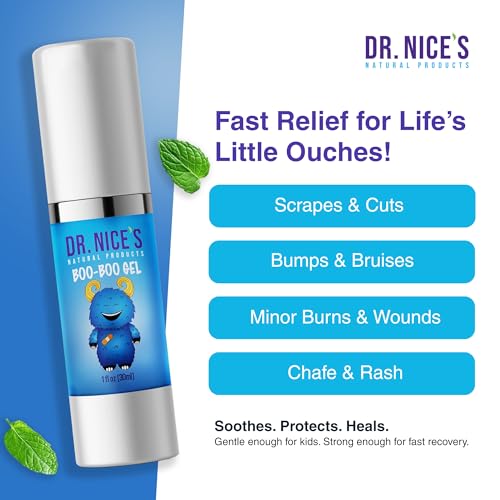 Gel Hidrogel para ros Auxilios DR. NICE para Niños - Alivio Calmante para Cortes, Raspones, Quemaduras y Moretones - Cuidado Natural de la Piel - 30 - imagen 8