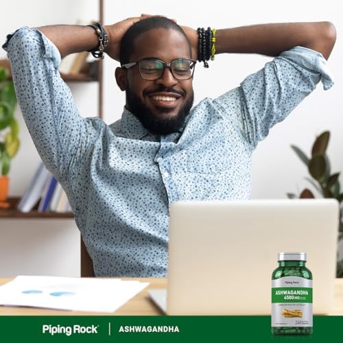 Suplemento de Ashwagandha Piping Rock | 240 Cápsulas | Pastillas para Hombres y Mujeres | Con Extracto de Pimienta Negra | Hierba Raíz de Fuerza - imagen 5
